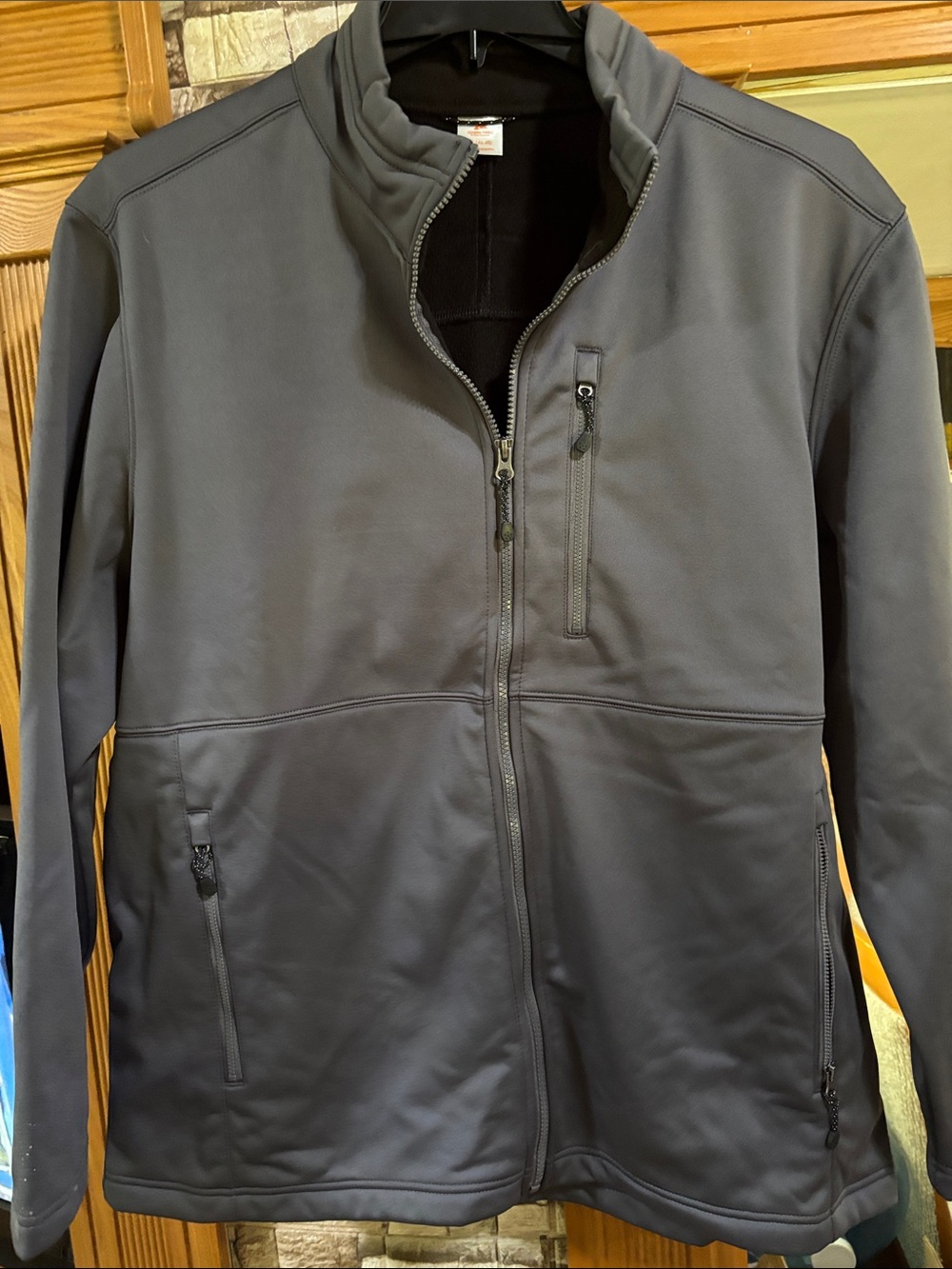 Ozark Trail Men's Dark Gray Full-Zip Softshell Jacket